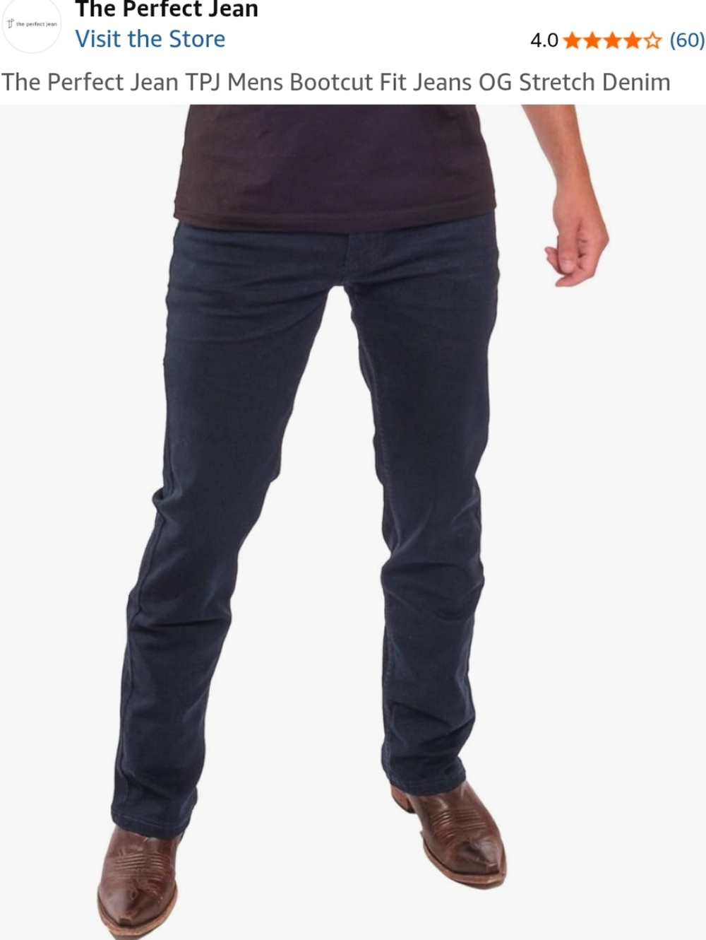 The Perfect Jean Bootcut Fit Jeans OG Stretch Denim (Submarine - Deep Blue 50x30